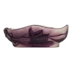 Emile Gallé - Coupe ""Clematites"" - Coupe de bol Verre gravé à l'acide en camée