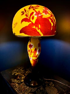 Émile Gallé Cameo Glass Table Lamp, circa 1900