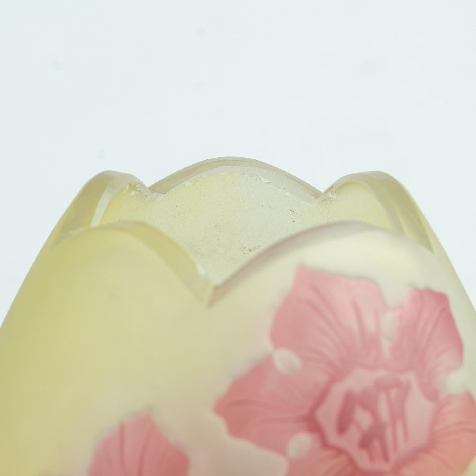 Early 20th Century Emile Galle Cameo Glass Vase 1900 For Sale