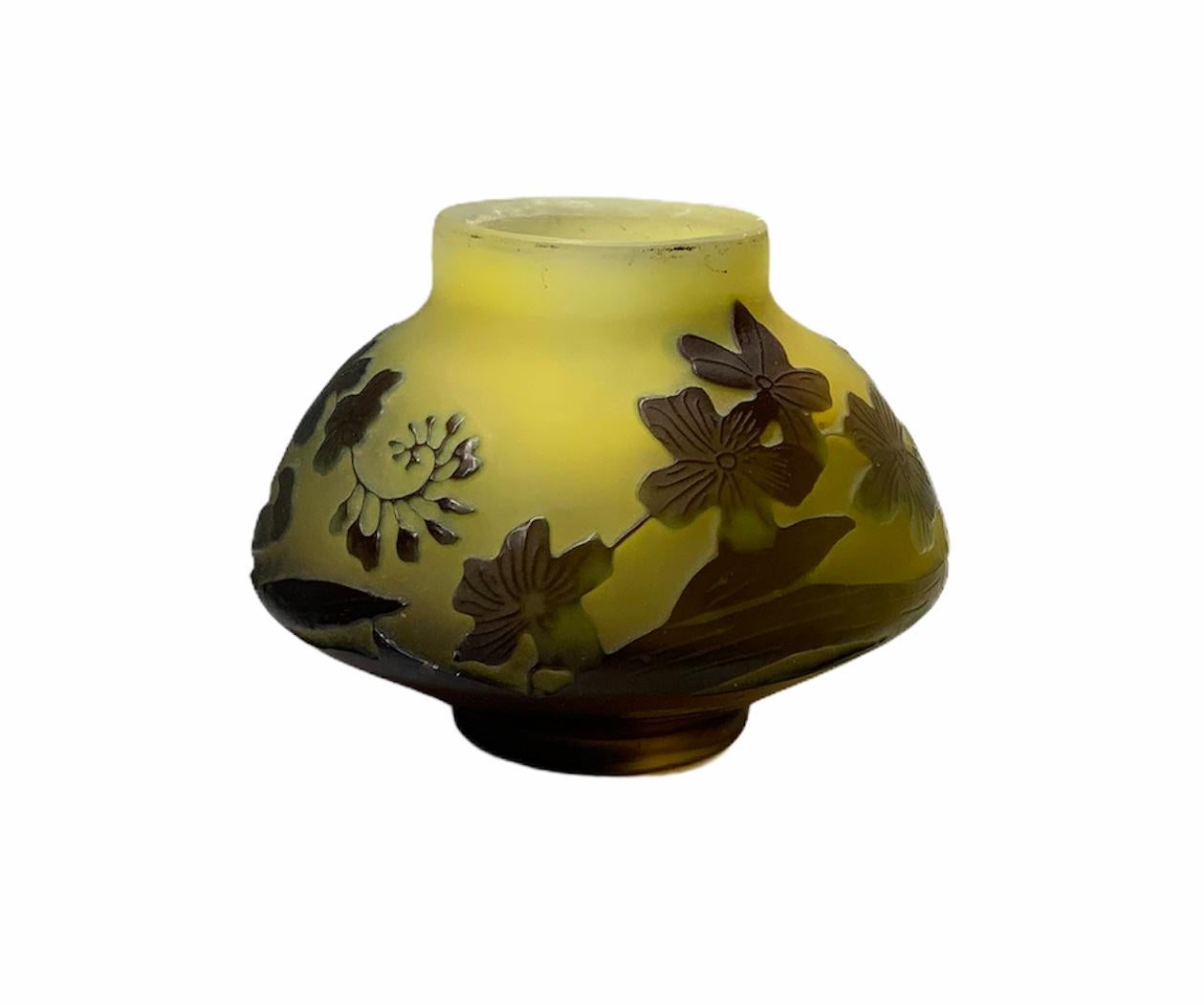 Emile Galle Cameo Glass Vase 8