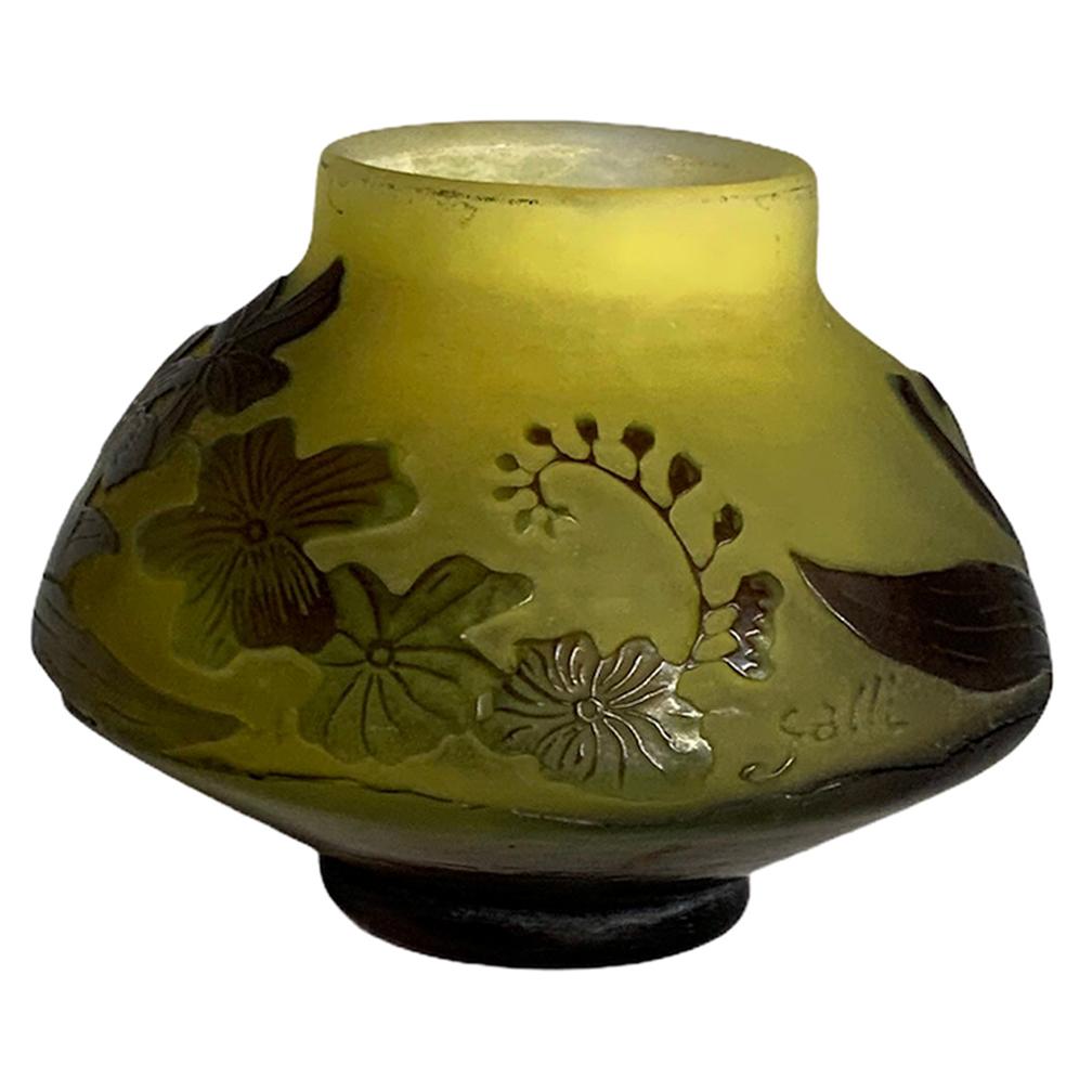 Emile Galle Cameo Glass Vase