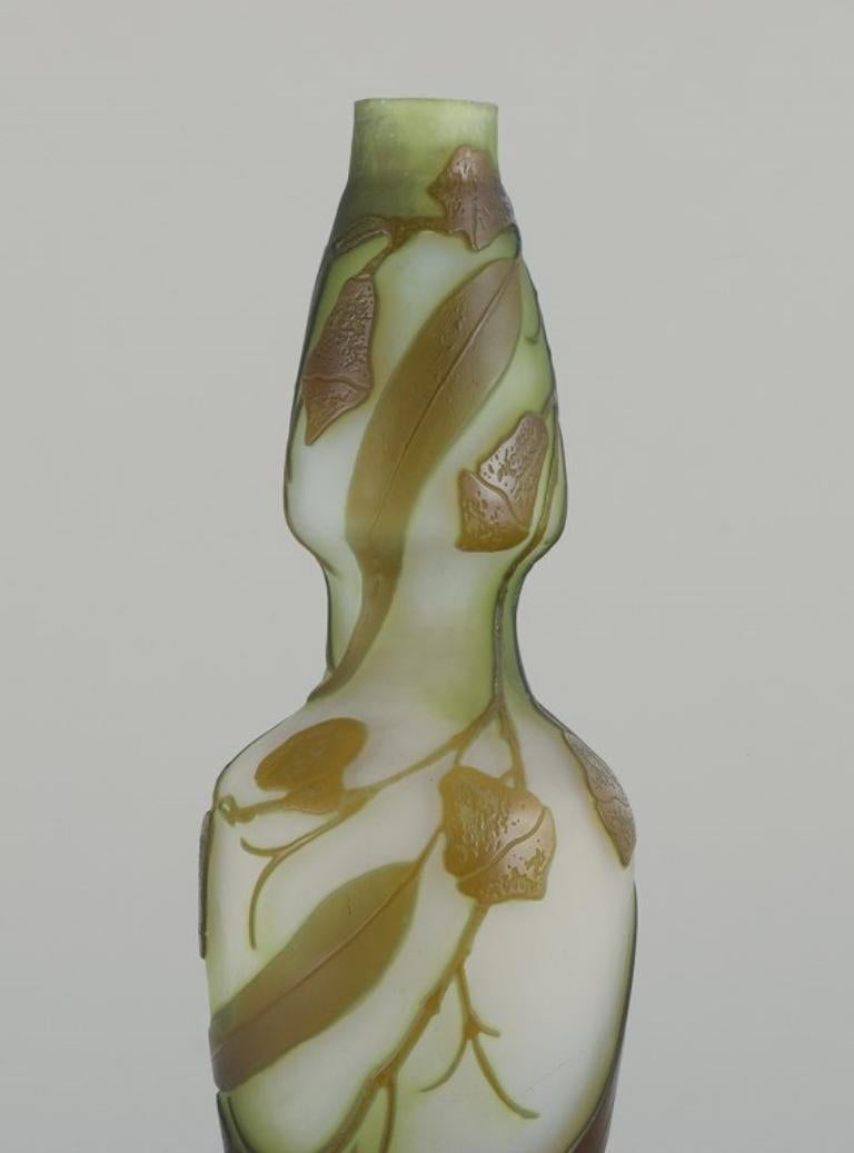 Émile Gallé,  Colossal art glass vase with floral motif. Pâte de verre technique In Excellent Condition For Sale In Copenhagen, DK