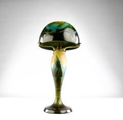 Émile Gallé Establishments, Seagulls and Sailors Table Lamp, France 1920