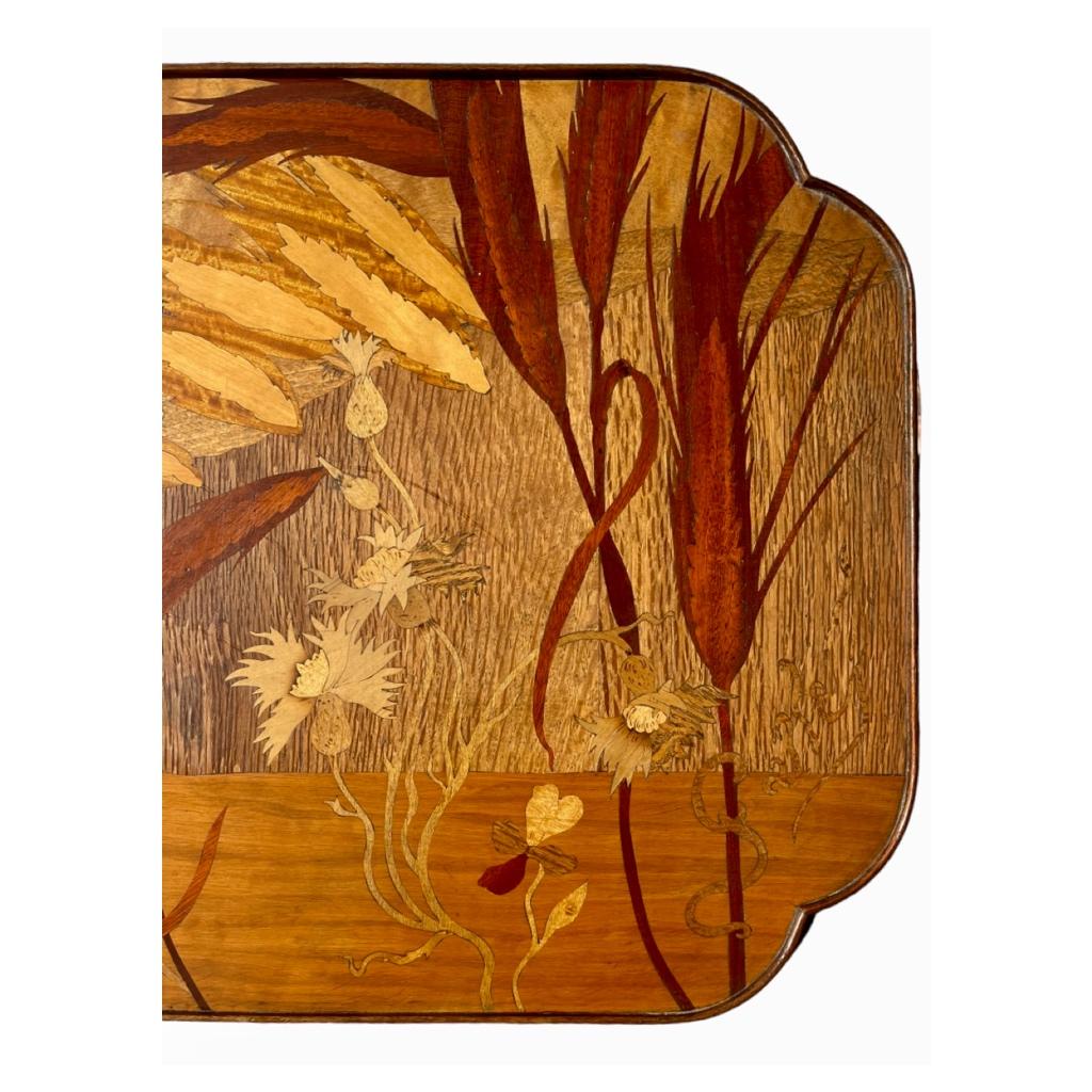 Émile GALLÉ - Exceptionnelle table à thé en marqueterie en vente 7