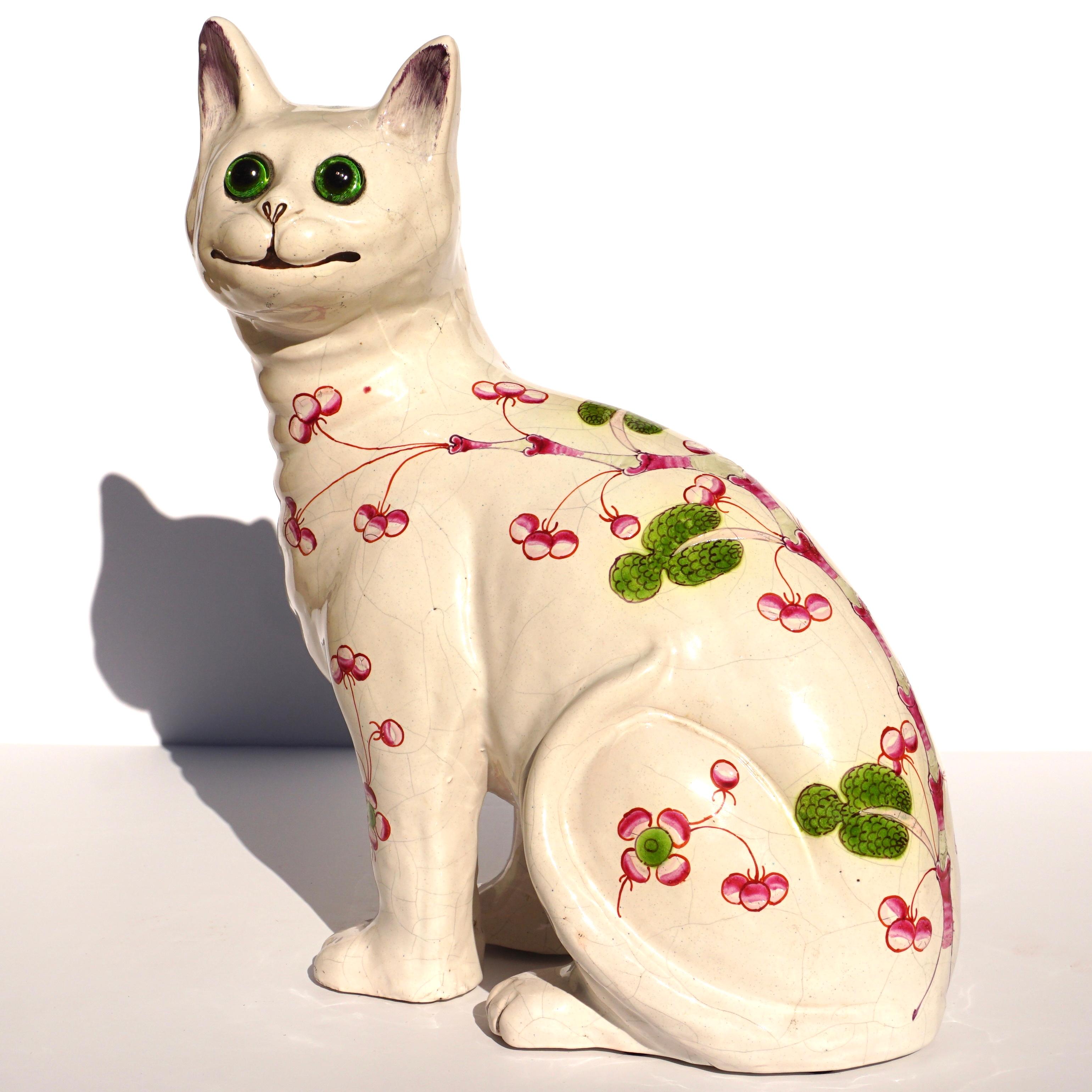 Emile Galle Art Nouveau Original Céramique émaillée Cat.
Circa 1895. 

J'en ai possédé trois au cours des 40 dernières années et celui-ci est très spécial. Tout d'abord, l'état de l'appareil est excellent et ne présente aucun dommage ni aucune