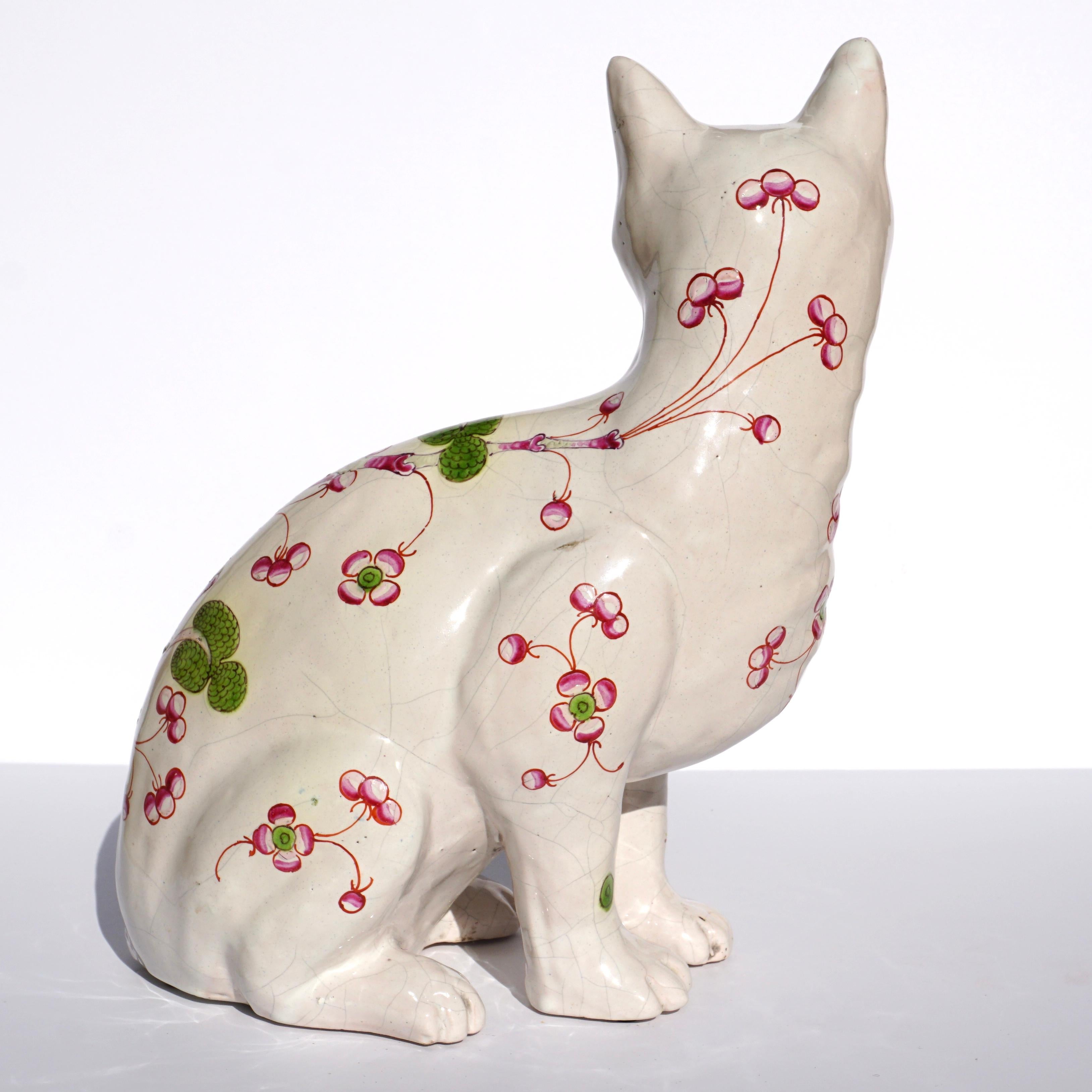 Français Emile Galle Faience Cat