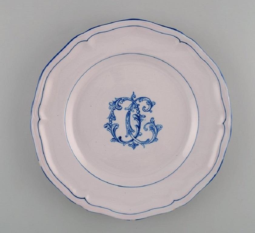 Francese Emile Gallé per A. Clement, Nancy, 15 piatti antichi in maiolica dipinti a mano in vendita