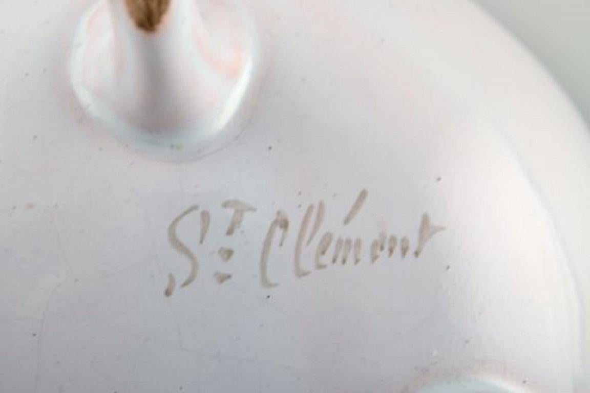 Bol ancien avec poignée sur trois pieds d'Émile Gall pour Saint-Clément, Nancy Excellent état - En vente à Copenhagen, DK