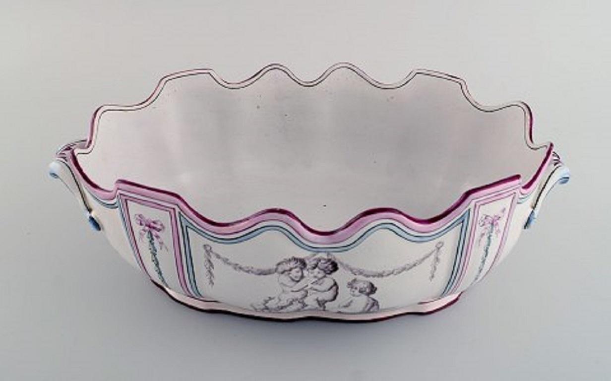 Emile Gallé for St. Clement, Nancy, Antique Monteith / Punch Bowl with Handles In Excellent Condition For Sale In Copenhagen, DK