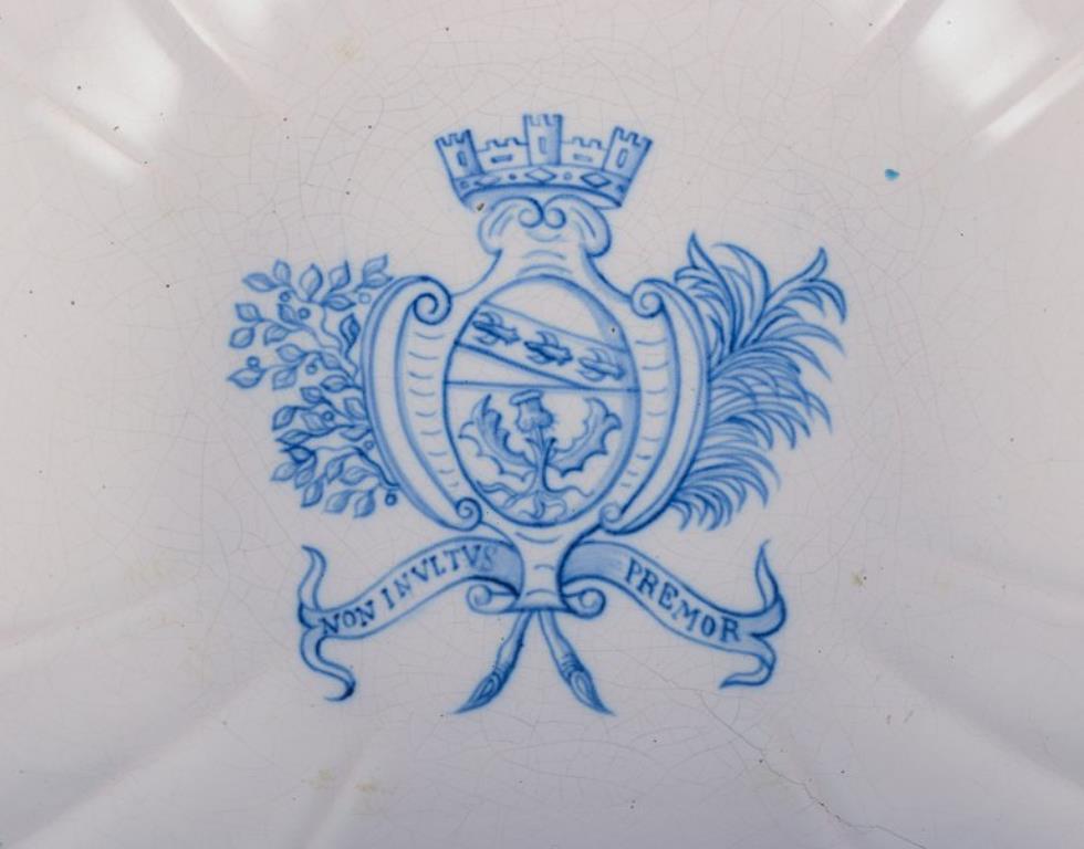 Emile Gallé para St. Clement, Nancy, Francia. Bol cuadrado grande y salsera Francés en venta