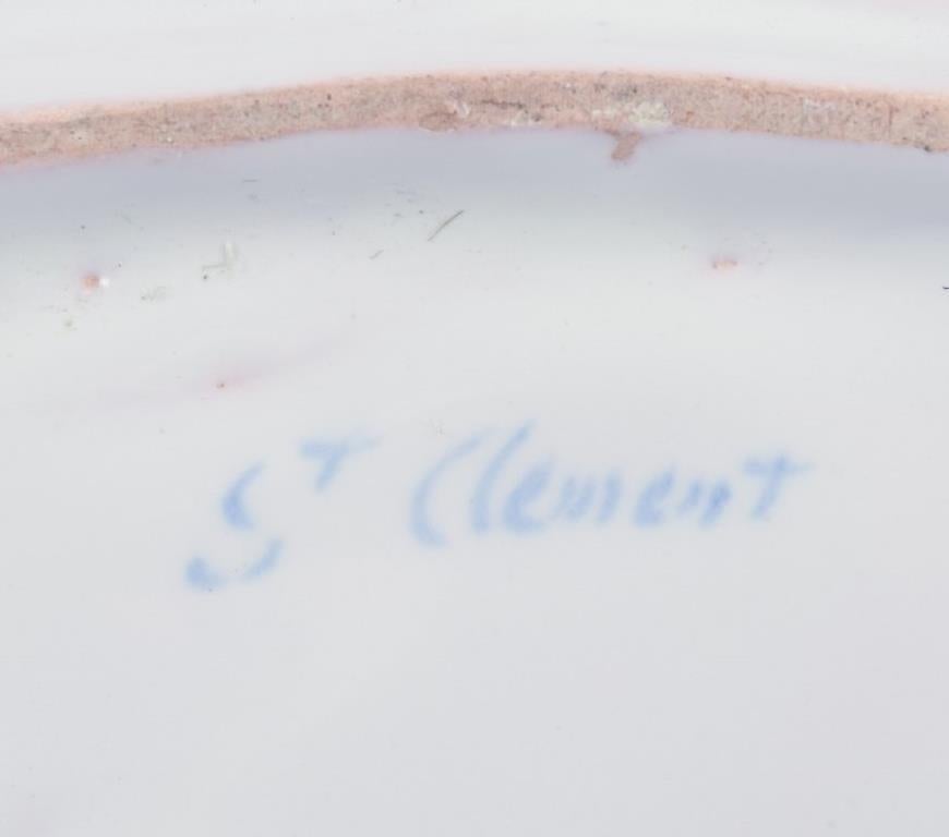 Emile Gallé for St Clement, Nancy. Sauce boat on base in earthenware For Sale 2