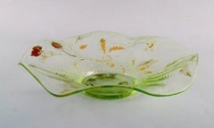 Emile Gallé, France, Antique Bowl in Mouth-Blown Art Glass, 1870s-1880s