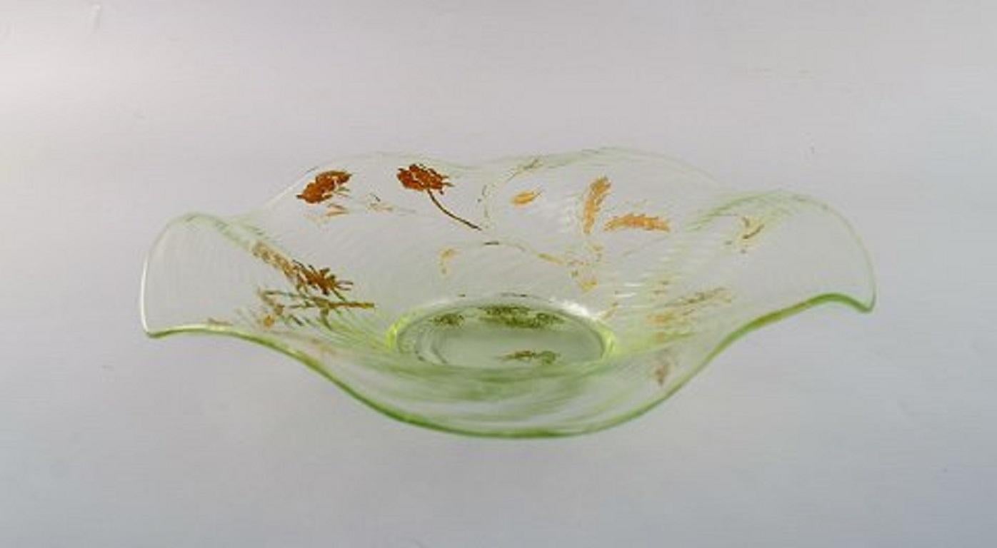 Français Emile Gallé:: France:: Bol ancien en verre d'art soufflé à la bouche:: années 1870-1880 en vente