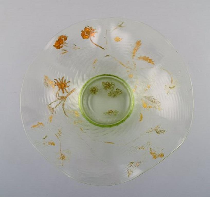 Late 19th Century Emile Gallé, France, Antique Bowl in Mouth-Blown Art Glass, 1870s-1880s For Sale