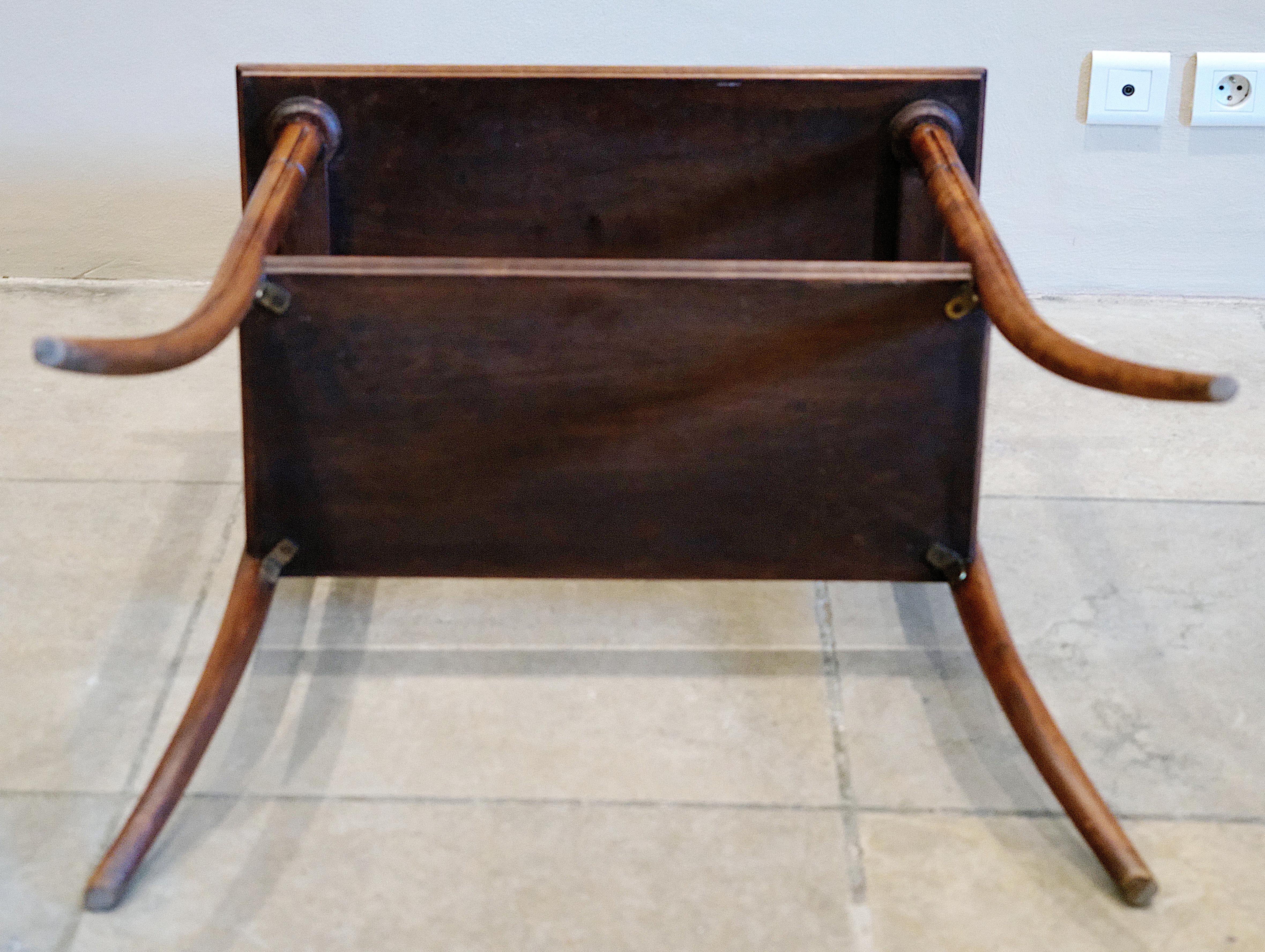 Late 19th Century Emile GALLE French Art Nouveau Inlaid Small Side Table 1890 For Sale