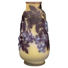 Emile Galle Französisch Jugendstil Soufflé Beeren Vase