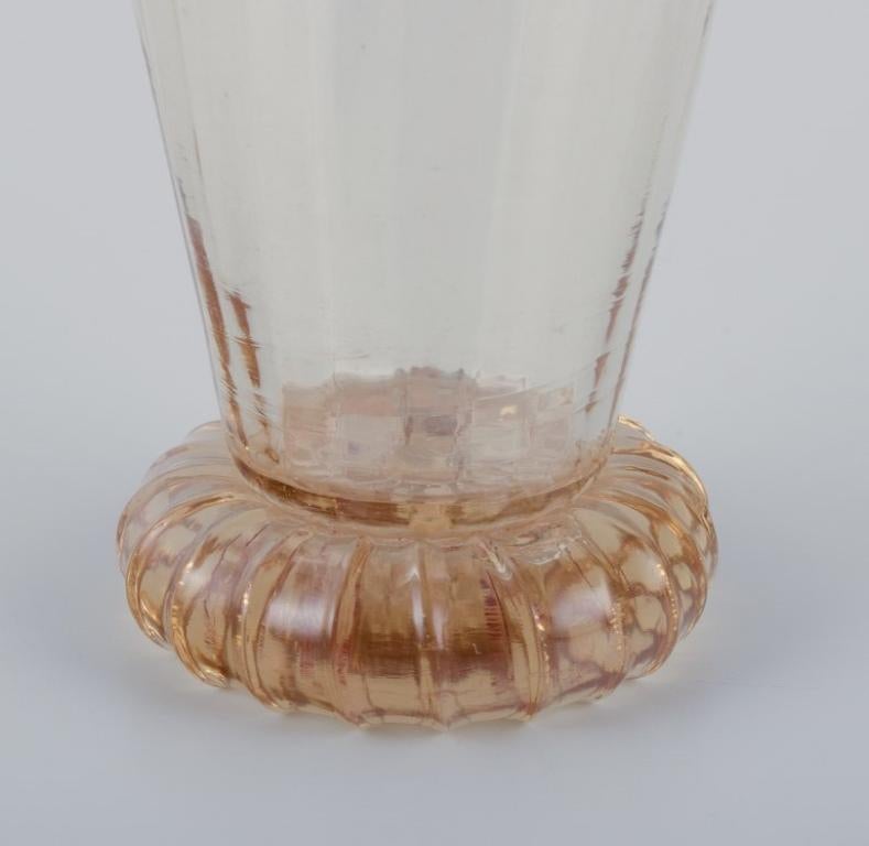Crystal Emile Gallé, French artist and designer. Five small crystal glasses. 1870/80s For Sale