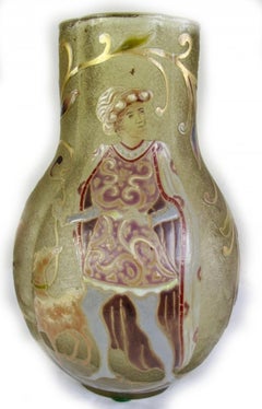 Emile Gallé Glass Vase "Aristocrat" Signed Galle