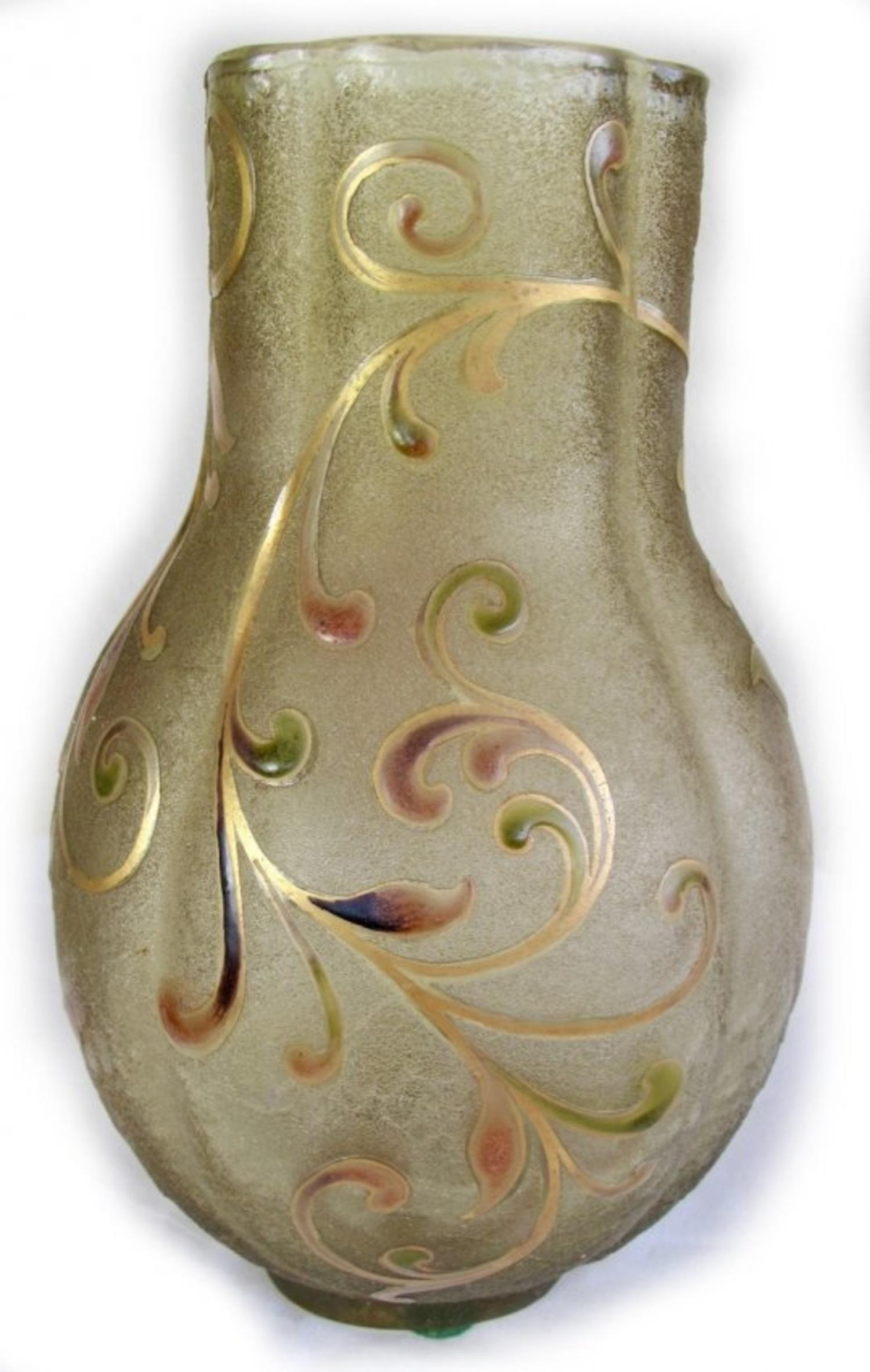 Vaso in vetro Emile Gallé 
