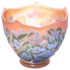 Emile Galle Internally Decorated Cameo Lilac Vase