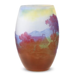 Vase paysage Émile Gallé