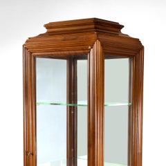 Émile Gallé "Le Cerisier" Carved Marquetry Vitrine