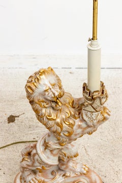 Emile Galle Lion Lamp