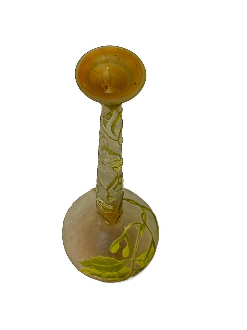 Vase camée à long col Émile Gallé, Art nouveau, 1904-1906 en vente 2