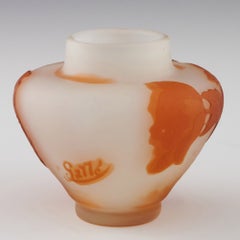 Emile Galle Miniature Cameo Poppy Vase c1905