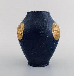 Emile Gallé, Nancy, Antique Vase in Glazed Stoneware, 1880s