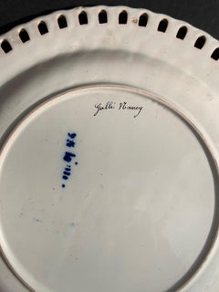 Emile Galle  Piatto in ceramica di Nancy / Faience Smalto / vernice Art Decor