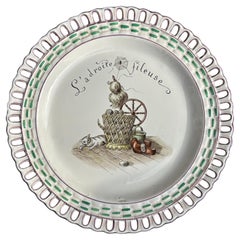 Emile Galle  Piatto in ceramica di Nancy / Faience Smalto / vernice Art Decor