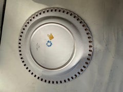 Emile Galle , Nancy ceramic plate , Faience Enamel , Decorative Art Nouveau  .