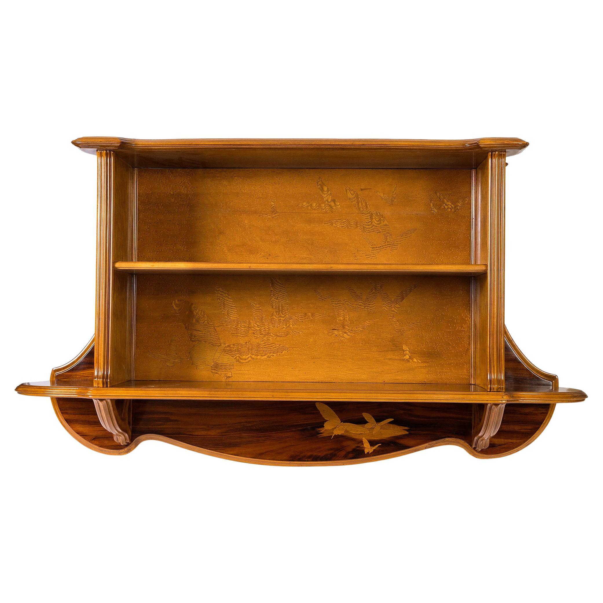 Émile Gallé "Papillon" Étagère Wall Shelf For Sale