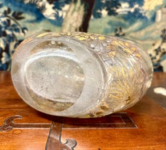 Emile Gallé - Rare Gourd Vase In Enamelled And Gilded Glass, Art Nouveau Period