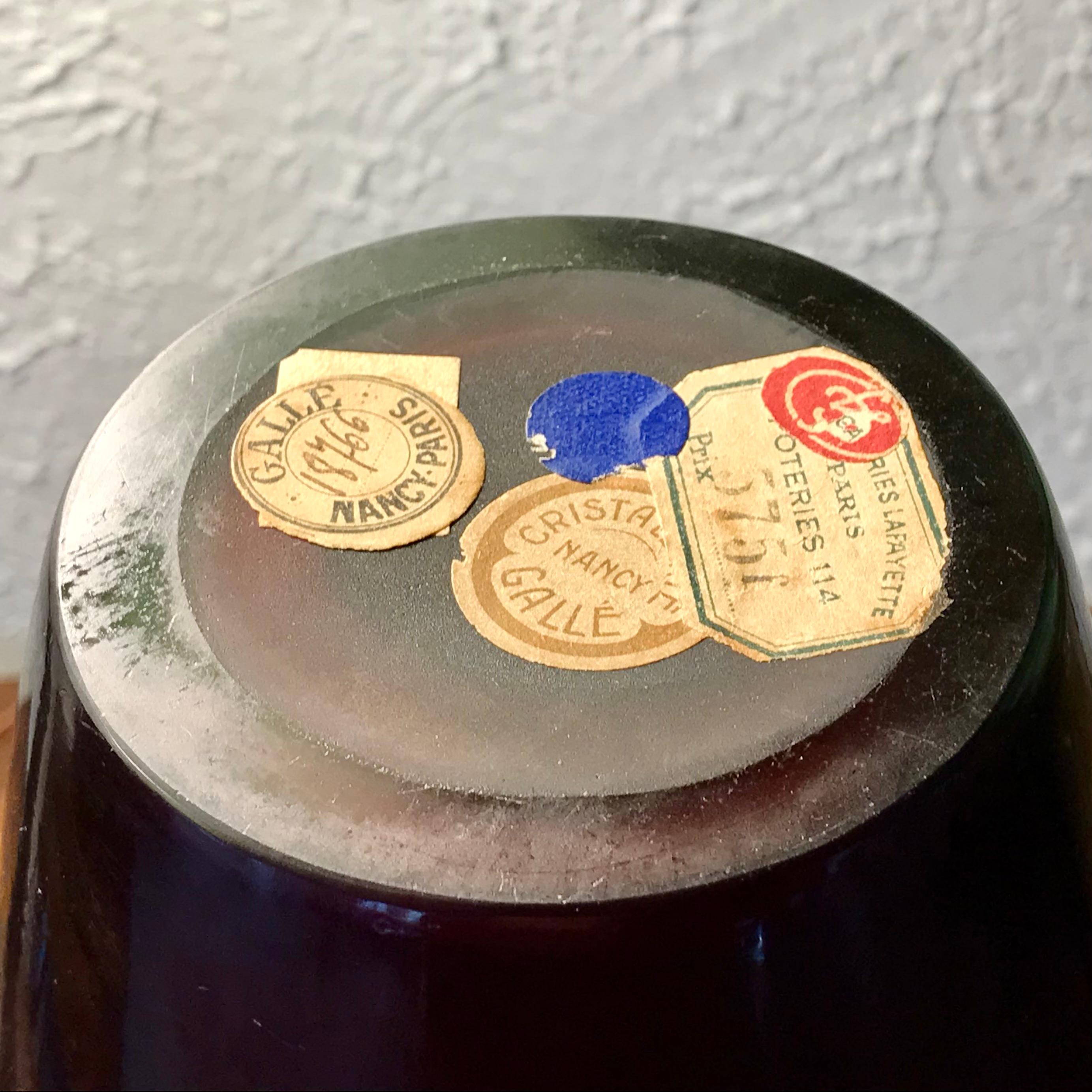 Verre d'art Vase camée rouge Emile Galle en vente