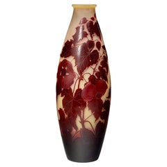 Antique Emile Galle Red Cameo Vase