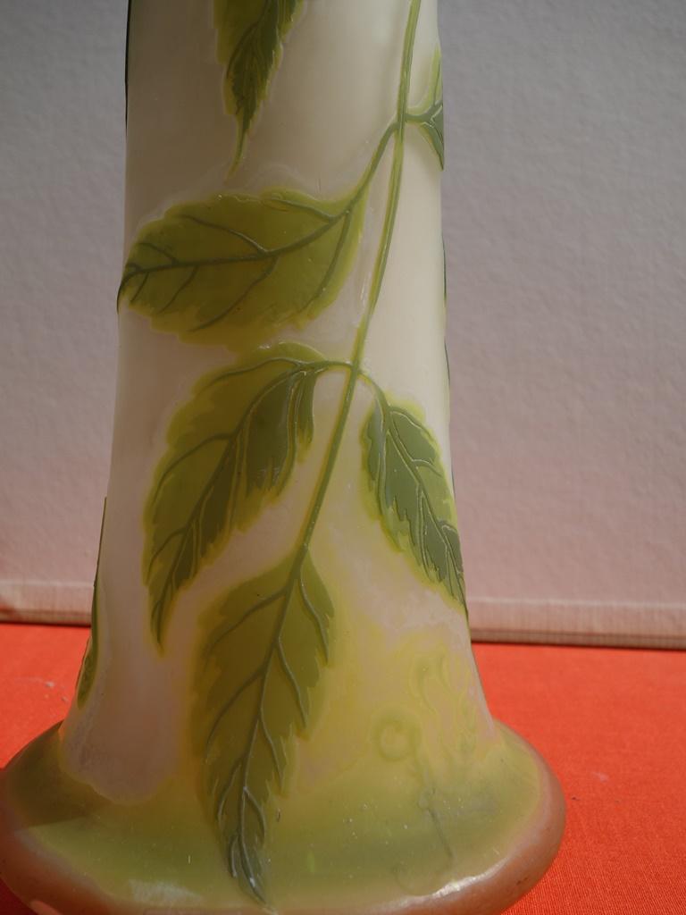 Art Nouveau French Cameo Glass 'Maple Vase' by Emile Gallé, Nancy - 45cm 5