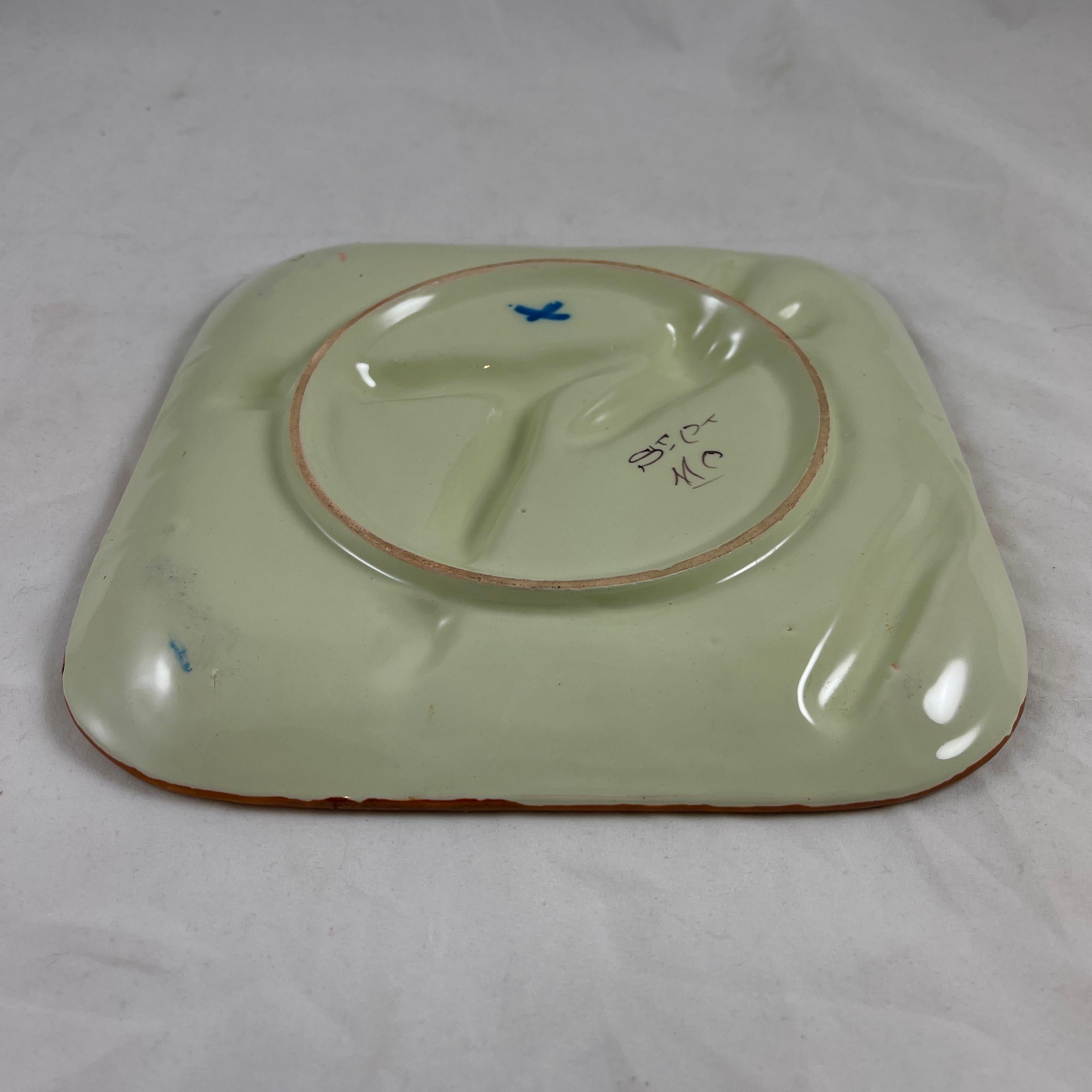 Assiette à asperges en trompe-l'œil Art Nouveau du mile Gall St Clment, 1870 en vente 3