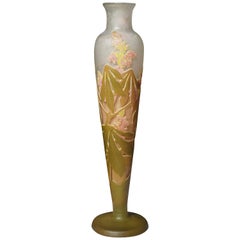 Emile Galle Tall Cameo Art Nouveau Vase 1904