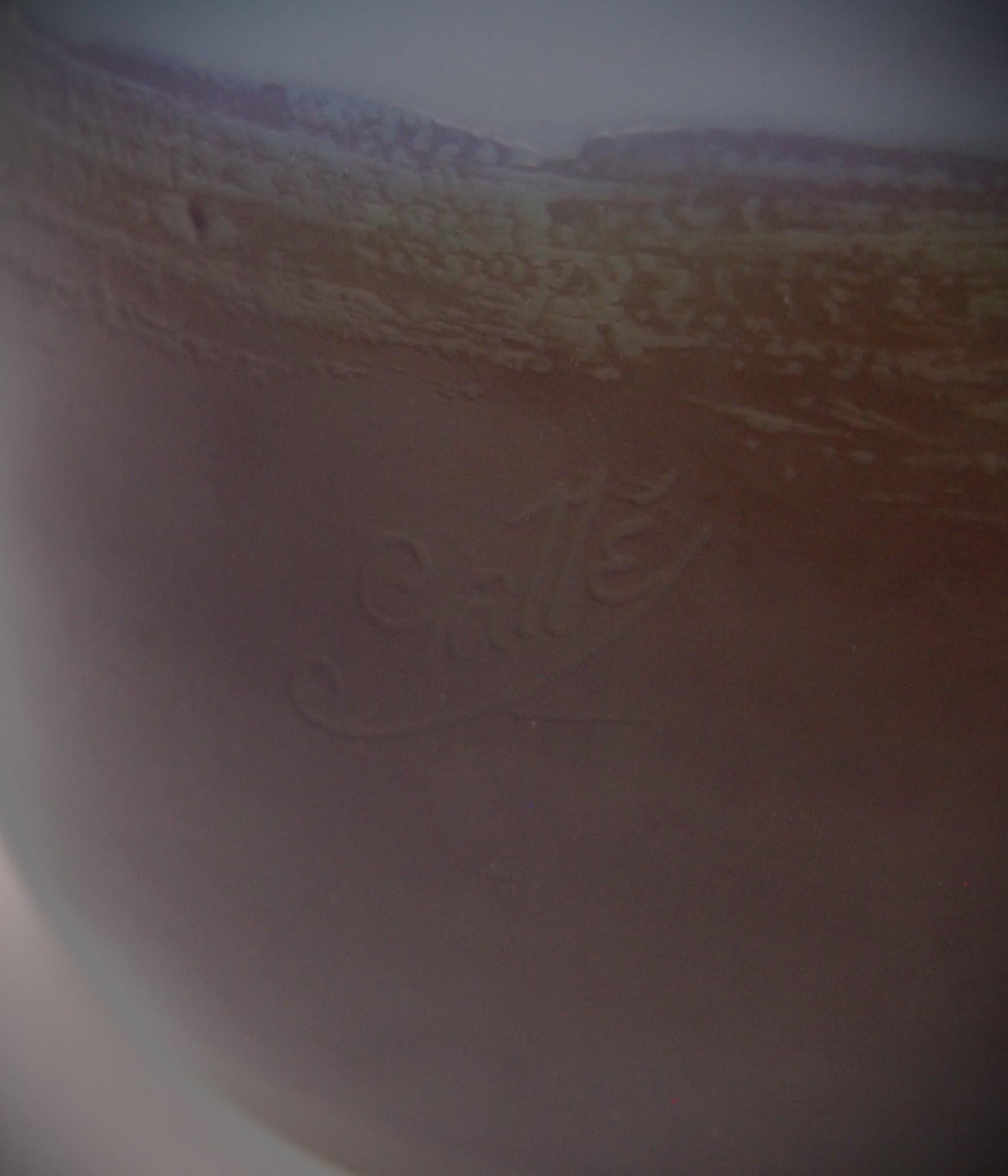 Außergewöhnlich seltene signierte Kamee-Vase aus Glas, Emile Galle-The Bretton Fishing Fleet im Zustand „Gut“ im Angebot in Worcester Park, GB