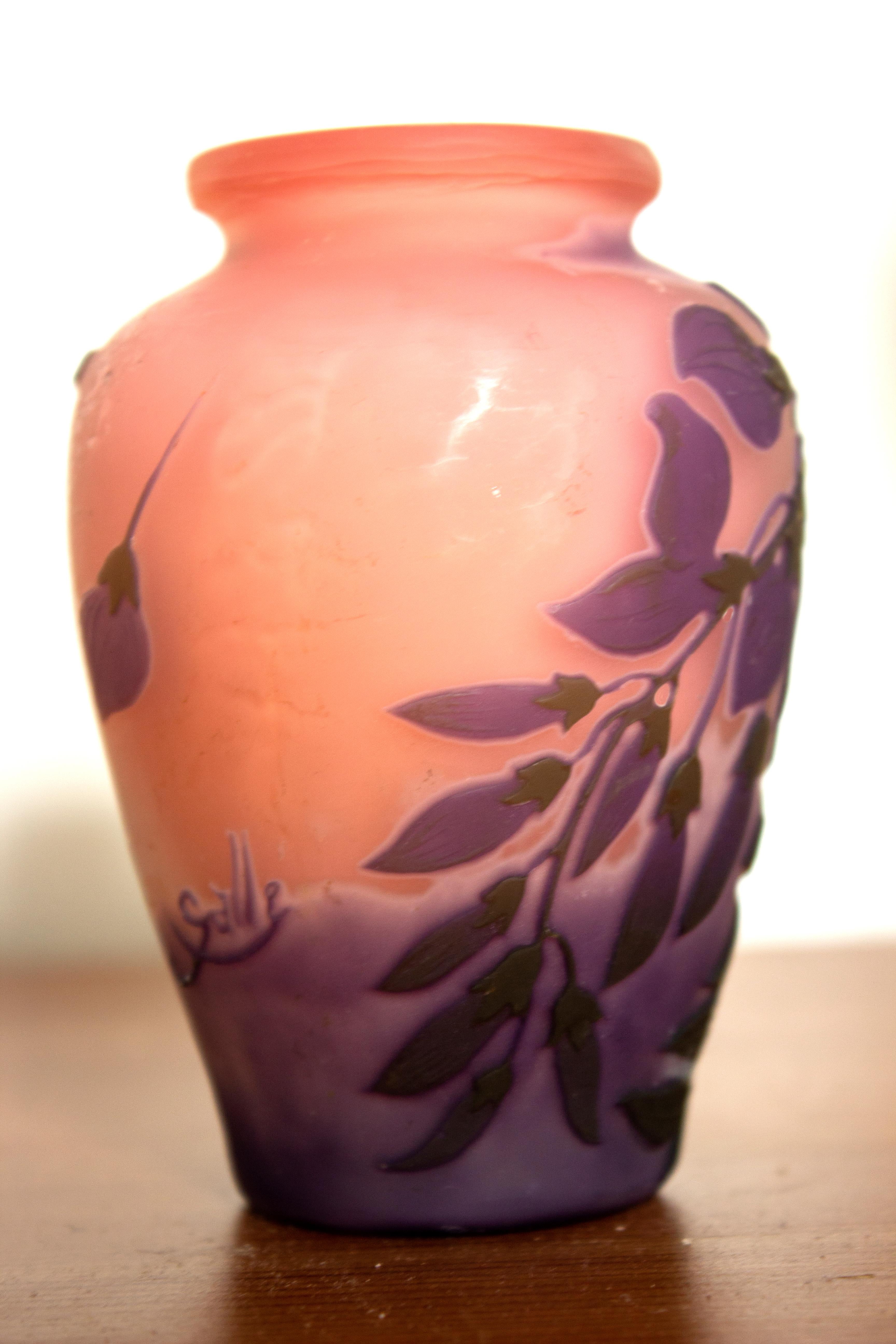 French Emile Galle Vase Form Balustre