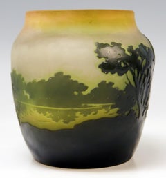 Emile Galle Vase Paysage de Verre Gallé Nancy Art Nouveau France, 1900-1904