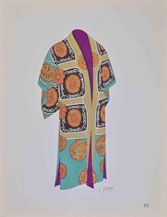 Japanese Costume - Lithograph by Emile Gallois - Mid-20th Century