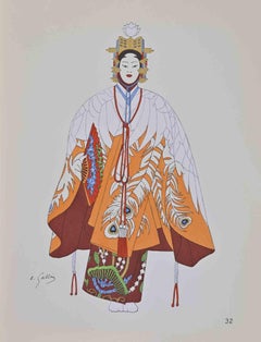 Japanese Costume - Lithograph by Emile Gallois - Mid-20th Century
