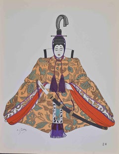 Japanese Costume - Lithograph by Emile Gallois - Mid-20th Century