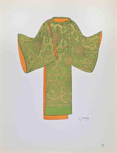 Japanese Costume - Lithograph by Emile Gallois - Mid-20th Century