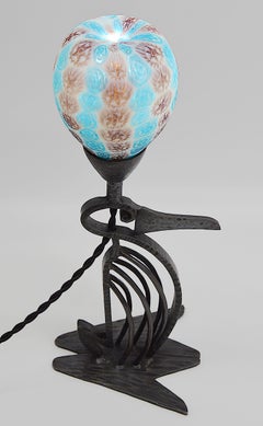 Emile Gauthier Fratelli Toso Penguin-Nachtleuchte/Parfümbrenner, 1920er Jahre