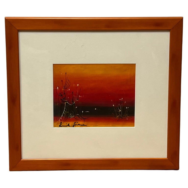 Émile Gérard Surrealist Landscape Oil on Canvas by French Painter Emile Gerard For Sale at 1stDibs