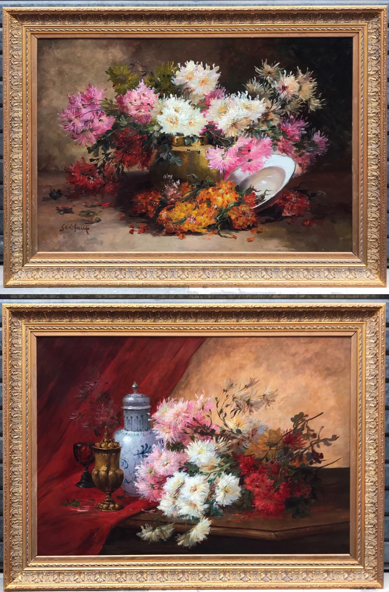 Still-Life Painting di Emile Godchaux - Dipinti Ottocento Natura morta con fiori